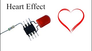 Make a Heart Effect Led Light Electronic diy Project [upl. by Waneta535]