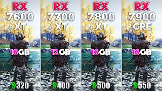 RX 7600 XT vs RX 7700 XT vs RX 7800 XT vs RX 7900 GRE  Test in 10 Games [upl. by Letizia]