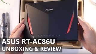 ASUS RTAC86U Dual Band AC router  UNBOXING and quick review [upl. by Icak]