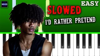 Bryant Barnes  Id Rather Pretend  EASY Piano Tutorial [upl. by Averell]