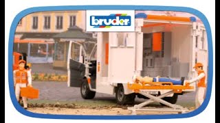 MB Sprinter Ambulanz mit Fahrer – 02536 – Bruder Spielwaren [upl. by Kriste4]