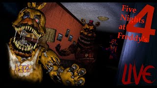 THEY COME FOR YOU WHILE YOU SLEEP  Five Nights At Freddys 4  Live Stream [upl. by Esnahc632]