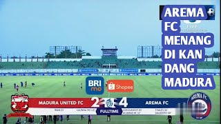 FULL  HIGHLIGHT MADURA UNITED 2  4 AREMA FC  ALL GOAL  REACTION [upl. by Oreste355]