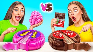 Real Food vs Chocolate Food Challenge with Wednesday Addams  Funny Challenges by Multi DO [upl. by Rodavlas]