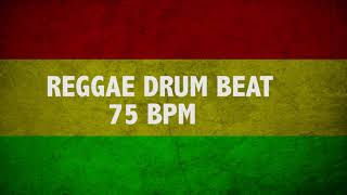 Reggae Drum BEAT 75 BPM  DRUMS ONLY  Practice backing track for bass or guitar [upl. by Lrig880]