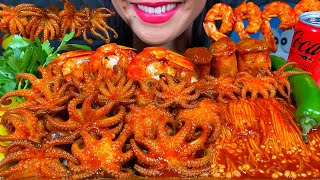 ASMR SPICY SEAFOOD BOIL makanan laut pedas 먹방 MUKBANG MASSIVE Eating Sounds [upl. by Eagle]