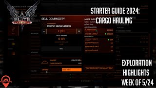 Elite Dangerous Starters Guide 2024  Cargo Hauling Basics [upl. by Enninaej]