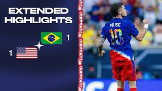 USMNT vs Brazil  EXTENDED HIGHLIGHTS  June 12 2024 [upl. by Rind]