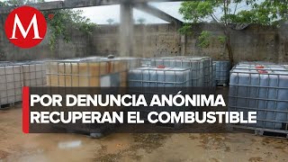 Aseguran 25 mil litros de huachicol en Veracruz [upl. by Atinet]