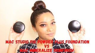 MAC studio fix powder plus foundation vs MAC mineralize skinfinish [upl. by Locke]