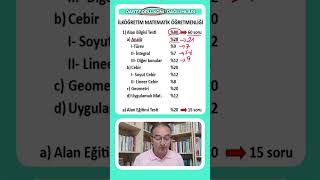 İlköğretim Matematik Öğretmenliği ÖABT Soru  Konu Dağılımları Nelerdir matematik [upl. by Aicile331]