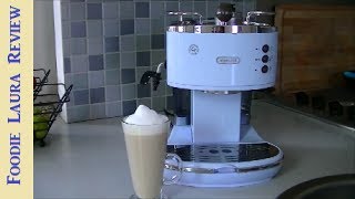 DeLonghi Vintage Icona ECO V310 Review amp Latte Recipe I Foodie Laura [upl. by Oibaf]