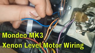 How to wire Xenon Leveling on Ford Mondeo mk3 20012007 [upl. by Kramlich158]