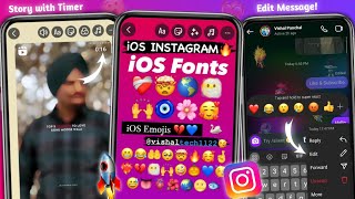 InstaPro v1045 Full Tutorial 🥳 iOS Emojis  iPhone Fonts  Round Edge Story with Timer [upl. by Bryner]