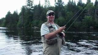 Androscoggin River NH Fly Fishing Alder Fly and hexagenia hatch [upl. by Ihab]