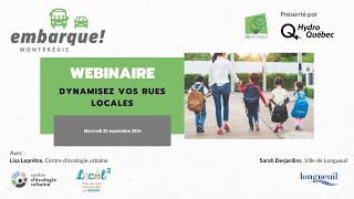 Webinaire Embarque Montérégie quotDynamisez vos rues localesquot [upl. by Service]