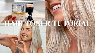 WELLA T18 TONER  DIY HAIR TUTORIAL [upl. by Anaeel]