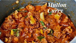 കേരള മട്ടൺ കറി  Spicy Tasty Kerala Mutton Curry  Eid Special Mutton Gravy  Ep965 [upl. by Mehalek219]