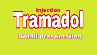 Injection tramadol its machanism indication contraindication available form anddose [upl. by Nattirb]