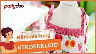 Kinderkleid nähen mit kostenlosem Schnittmuster [upl. by Alithia]