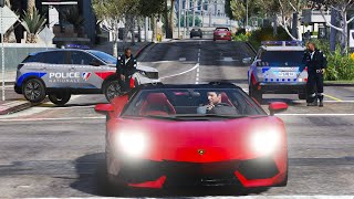 GTA 5 JE FUIT LA POLICE EN LAMBORGHINI  CEST INCROYABLE [upl. by Lenora]