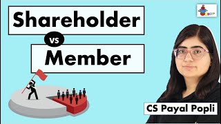 Member vs Shareholder  Difference between Shareholder and Member of company  Company Law [upl. by Gewirtz]