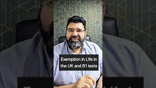 Exemptions in the Life in the UK B1 Tests shorts [upl. by Ahsiral734]