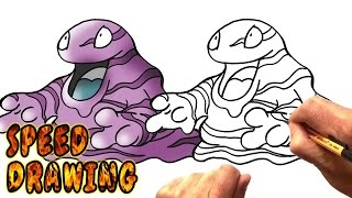 How to Draw Grimer from Pokemon Go  Very Rare Speed Drawing [upl. by Hinckley]