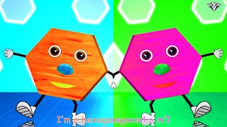 Shapes Song  76 Heptagon  Shapes Show Effects  BlackDiamond Nursery Rhymes amp Kids Song [upl. by Klingel]