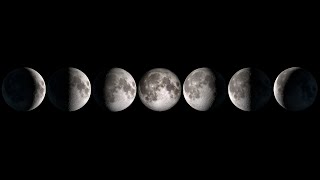 The 8 Moon Phases  The Lunar Cycle Seen From Space [upl. by Ilrac]