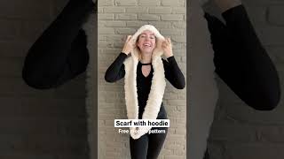 Scarf  hoodie in one crochet knitting yarn [upl. by Chiou]