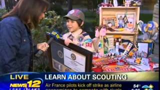 Boy Scouts Activities and Skills Demonstration at News 12 Long Island [upl. by Orvas]