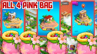 All 4 Pink Bag Marble Beach Purple Bay Sunny Cove Pink BagFamily Island Pink BagPink Bag Family [upl. by Chad]