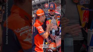 Dani Pedrosa Gives Directions to Brad Binder  austriagp ktm motogp [upl. by Ecienahs]