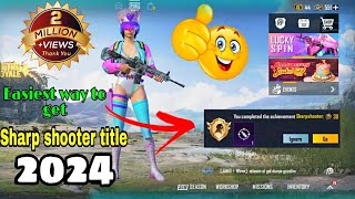 Sharpshootertitle Easiest Method to Get Sharp shooter Title  Tips and tricks Pubg Mobile [upl. by Norre]