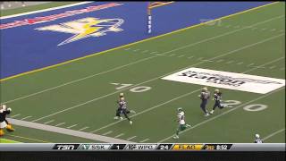 CFL Huge Hit on Chris Szarka in Banjo Bowl [upl. by Ellecrag]