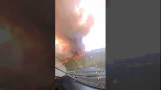 Firefighting Planes Drop Water on fire in Portugal [upl. by Leahcimnaes]