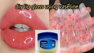 diy lip gloss using vaseline  homemade lip gloss [upl. by Mokas]