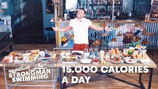 A diet of 15000 calories a day  Strongman Swimming Bonus [upl. by Stranger325]