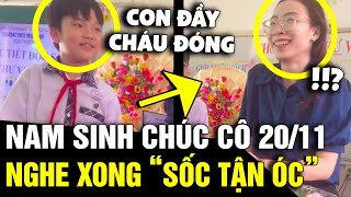 Tặng quà 20 tháng 11 nam sinh có lời chúc ĐÁO ĐỂ khiến cô giáo SỐC TẬN ÓC  Tin Nhanh 3 Phút [upl. by Maxa488]