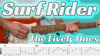 Surf Rider The Lively Ones  The Ventures  Surf guitar lesson with tabs amp chords [upl. by Babb]