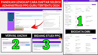 🔴CARA LENGKAP Isi Biodata Verval Bidang Studi PPG Untuk Daftar Seleksi Administrasi PPG di SIMPKB [upl. by Byron142]