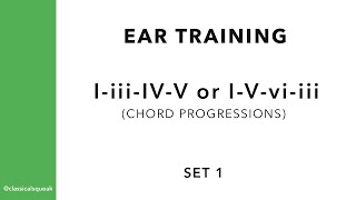 IiiiIVV or IVviiii Chord Progressions Ear Training  Set 1 [upl. by Papotto455]