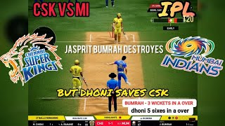 CSK VS MI  dhoni saves csk after bumrah spell  ipl cricket cskvsmi dhoni msdhoni bumrah [upl. by Peppie]