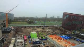 NIEUW UNIVERSITEITSGEBOUW VU AMSTERDAM timelapse 1e kwartaal 2015 HD [upl. by Irneh]