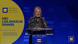 Dr Jill Biden Speaks at the 2024 HRC Los Angeles Dinner [upl. by Aldas]