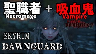 【SKYRIM】効率スキル上げ！回復・重装・軽装・防御 聖職者＋吸血鬼 necromage vampire 1【Dawnguard】 [upl. by Asiat298]