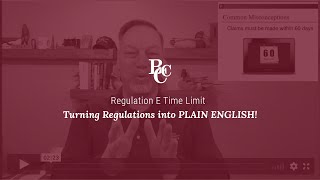 Regulation E Time Limit [upl. by Nevek]