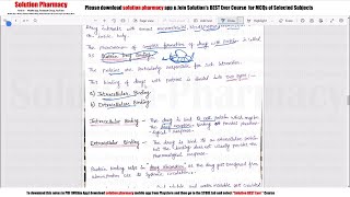 Class 06 Physicochemical Properties in Relation to Biological Action Part 02 Medicinal Chemistry [upl. by Amaris91]