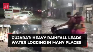 Gujarat floods Heavy rainfall in Dwarka leads to water logging IMD predicted thunderstorm [upl. by Ahsyekat]